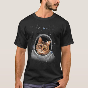 Katze Astronaut Weltraum Astronomie Kinder Astrona T-Shirt