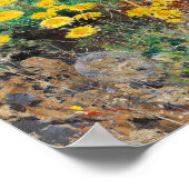 Katze auf Blumenbeet Poster (Ecke)