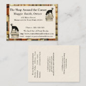 Katze auf Buch-Visitenkarte - Chubbie sortiert Visitenkarte (Vorne/Hinten)