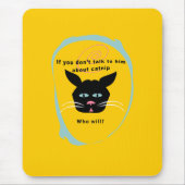 Katze auf dem lustigen Katzenminzegespräch Mousepad (Vorne)
