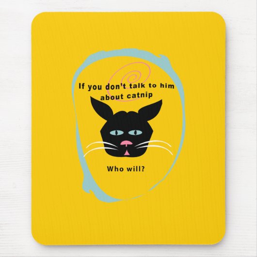 Katze auf dem lustigen Katzenminzegespräch Mousepad (Vorne)