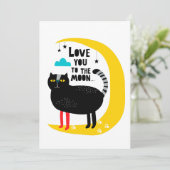 Katze auf dem Mond (Stehend Vorderseite)