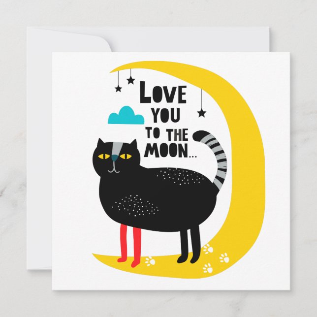 Katze auf dem Mond (Vorderseite)
