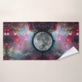 Katze auf dem Mond Badehandtuch (Badehandtuch)