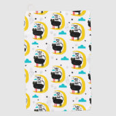 Katze auf dem Mond Golfhandtuch (Vorderseite)