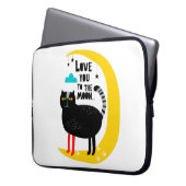 Katze auf dem Mond Laptopschutzhülle (Vorderseite Links)