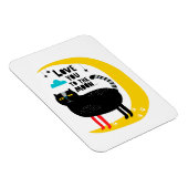 Katze auf dem Mond Magnet (Rechte Seite)