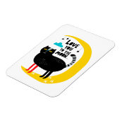 Katze auf dem Mond Magnet (Linke Seite)