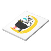 Katze auf dem Mond Notizblock (Rotiert)