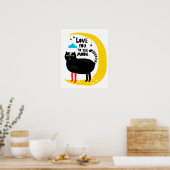 Katze auf dem Mond Poster (Küche)