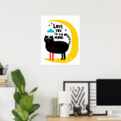 Katze auf dem Mond Poster (Heimbüro)