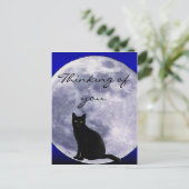 Katze auf dem Mond_ Postkarte (Stehend Vorderseite)