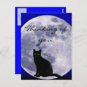 Katze auf dem Mond_ Postkarte (Vorne/Hinten)