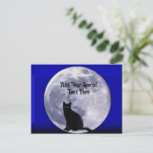 Katze auf dem Mond_ Postkarte (Stehend Vorderseite)