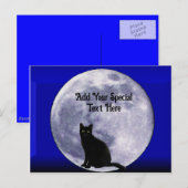 Katze auf dem Mond_ Postkarte (Vorne/Hinten)