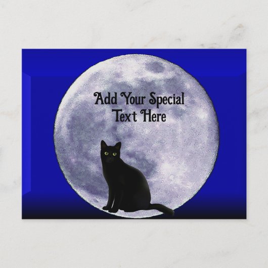 Katze auf dem Mond_ Postkarte (Vorderseite)
