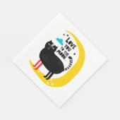 Katze auf dem Mond Serviette (Ecke)