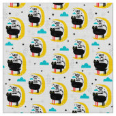 Katze auf dem Mond Stoff (Nahaufnahme)