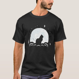 Katze auf dem Mond Süße Katze und Kätzchen T-Shirt