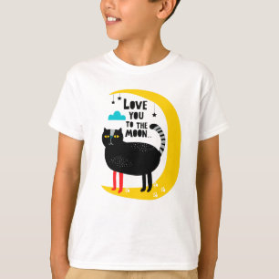 Katze auf dem Mond T-Shirt