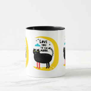 Katze auf dem Mond Tasse