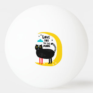 Katze auf dem Mond Tischtennisball