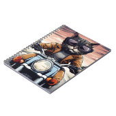 Katze auf dem Motorrad Notizblock (Linke Seite)