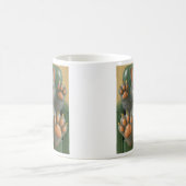 Katze auf dem Rücken Kaffeetasse (Mittel)
