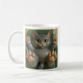 Katze auf dem Rücken Kaffeetasse (Links)