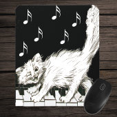Katze auf den Klaviertasten Mousepad