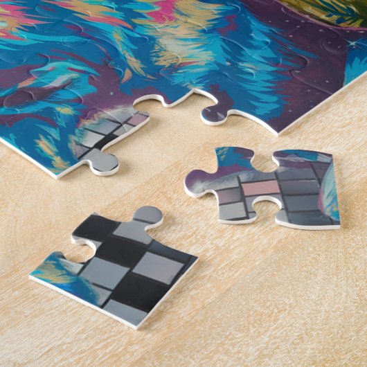 Katze auf der Diskothek Diva Puzzle (Seite)