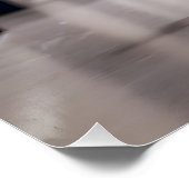 Katze auf der Flucht mit Klopapier, witzig Poster (Ecke)