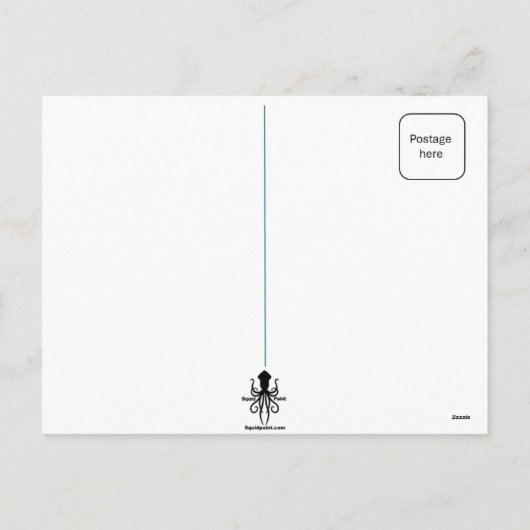 Katze auf der Postkarte (Rückseite)