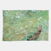 Katze auf der Sommerwiese, Bruno Liljefors Geschirrtuch (Horizontal)
