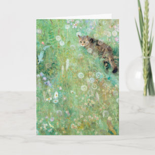 Katze auf der Sommerwiese, Bruno Liljefors Karte