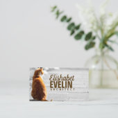 Katze auf der Straße sitzen Visitenkarte (Stehend Vorderseite)