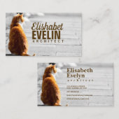 Katze auf der Straße sitzen Visitenkarte (Vorne/Hinten)