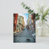 Katze auf der Straße von Istanbul Postkarte (Stehend Vorderseite)