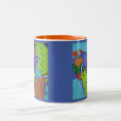 Katze auf der Tasse mit Hot-Tin-Stühlen (Mittel)