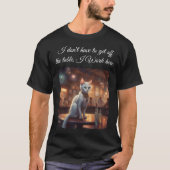 Katze auf der Theke Funny Bar Shirt (Vorderseite)
