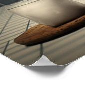 Katze auf der Toilette Lesen einer Zeitung Poster (Ecke)