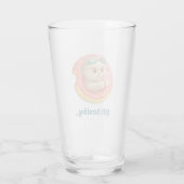 Katze auf Donut-Pool-Schwimmkörper Glas (Rückseite)