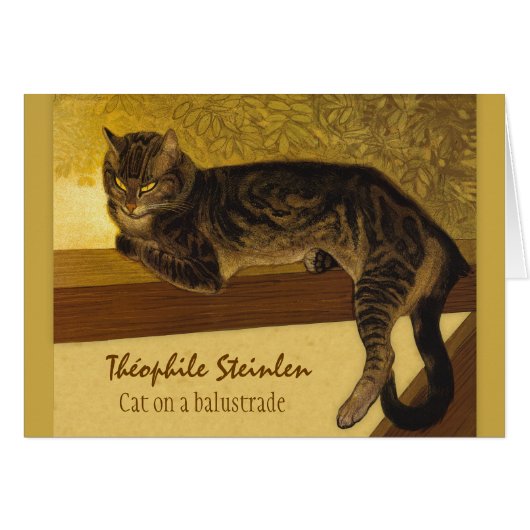 Katze auf einem Balustrade CC0575 Théophile Steinl (Vorderseite (Horizontal))