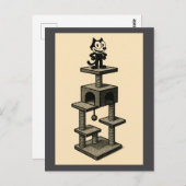 Katze auf einem Baum Postkarte (Vorne/Hinten)