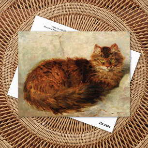 Katze auf einem Cushion Henriëtte Ronner-Knip Postkarte