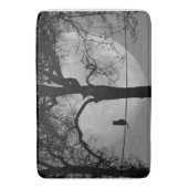 Katze auf einem Draht Vollmond Badematte (Vorderseite Vertikal)