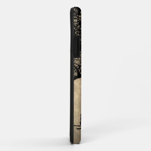 Katze auf einem Draht Vollmond Case-Mate iPhone Hülle (Hinten/Rechts)