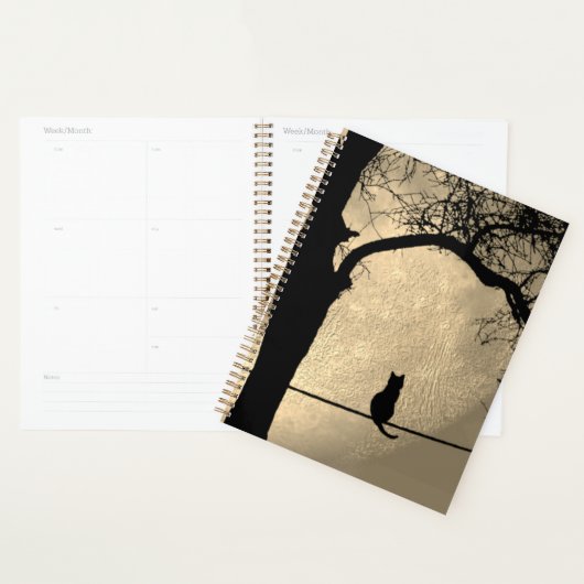 Katze auf einem Draht Vollmond Planer (Anzeige)