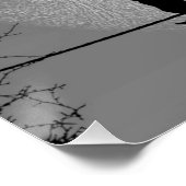 Katze auf einem Draht Vollmond Poster (Ecke)