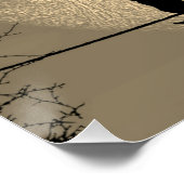 Katze auf einem Draht Vollmond Poster (Ecke)